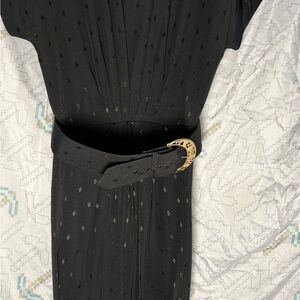 Katie Black Garment with Yellow Tag